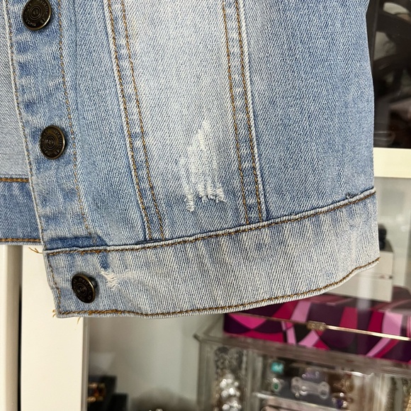Distressed Denim Vest Size Large - Picture 3 of 4